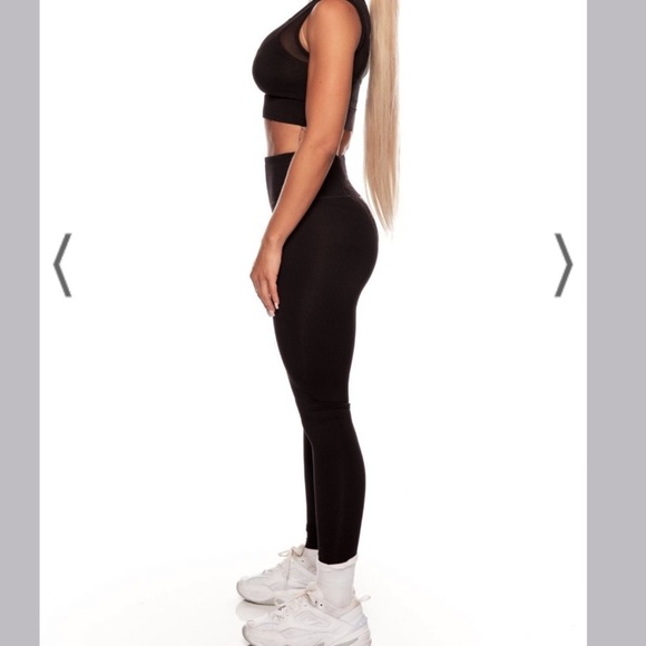 SASKI COLLECTION high waisted black leggings  size XS - Picture 4 of 12